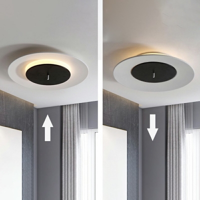 Acrylic Circle Flush Mount Ceiling Light Fixture Nordic Style LED Flush-Mount Light Fixture in 3 Colors Light