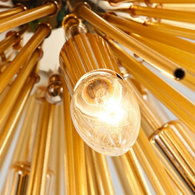 Dandelion Crystal Pendant Golden Home Decoration Lighting Fixture for Dining Room