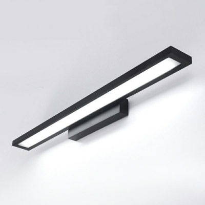 Rectangular Wall Light with Acrylic Diffuser Nordic Metal Integrated Led Vanity Light for Bathroom