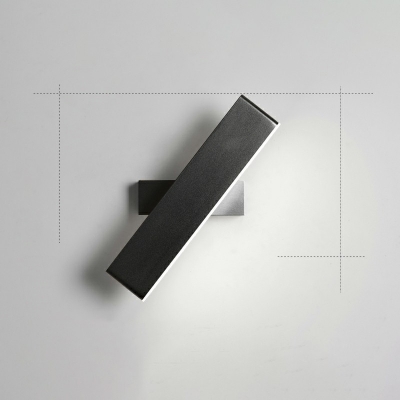 Rotatable Rectangle Wall Mount Reading Light 12.5 Length Modern Arcylic Indoor Wall Sconce Light for Bedroom