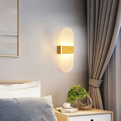 Ultrathin LED Wall Sconce Minimalist Acrylic Wall Mounted Lamp for Bedroom Study Room