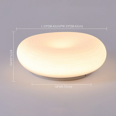 White Stone Ceiling Light LED Flush Light in 3 Colors Light for Study Room