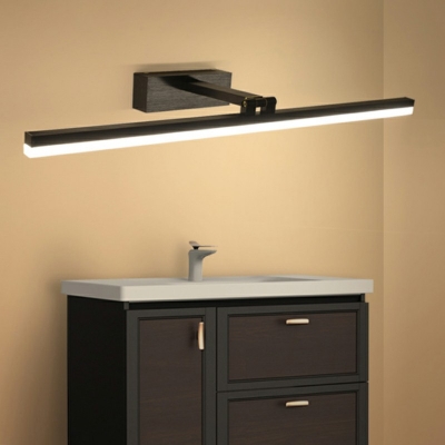 Black Arcylic LED Linear Vanity Light Adjustable LED Neutral Light Wall Light Best Lighting for Bathroom Mirror Bedside
