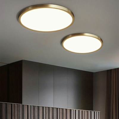 Contemporary Ceiling Light with LED Light Circle Acrylic Shade Flush Mount Ceiling Light for Hallway in 3 Colors Light