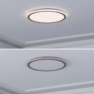 Hoop Shaped Flush Mount Minimalism Arcylic LED Ceiling Light in 3 Colors Light for Bedroom