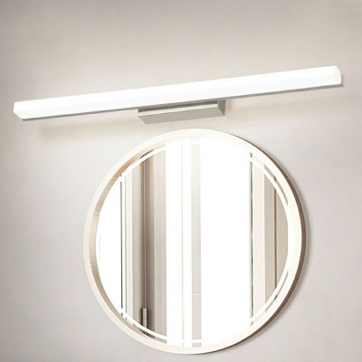 LED Warm White Acrylic Linear Vanity Lights in Sliver Bathroom Stainless Steel Vanity Lights