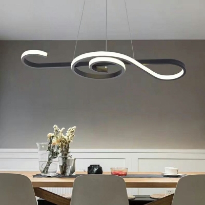 Metal Music Note Chandelier 39 Inchs Height Modern style Dining Table Creative Simple Pendant Lamp