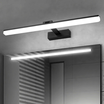 Minimalism Metal LED Toilet Wall Sconce Acrylic Shade 180° Adjustable Bathroom Vanity Light
