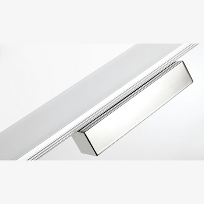 Modern Acrylic LED Vanity Light Bathroom Over Mirror Lighting Stainless Steel Base Linear
