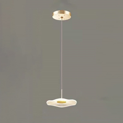 Postmodern Living Room Geometry Shade Pendant Unique Shape Acrylic Suspension Lighting in Warm Light
