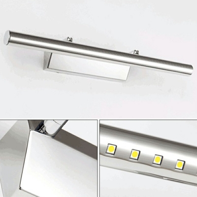 Simple Sliver LED Vanity Sconce Light in Warm/White Light Fixtures Stainless Steel Lamp for Bathroom