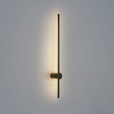 Slim Stick Wall Mount Lighting in Warm Light Minimalist Metallic LED Hallway Surface Wall Sconce