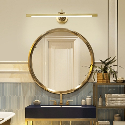 1 Bulb Metal Wall Mounted Lamp for Bathroom Linear Vanity Lighting Fixtures Copper Vanity Sconce