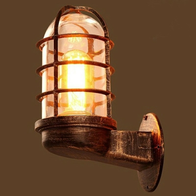 1 Light Industrial Lodge Metal Outdoor Wall Light 10 Inchs Height for Coffee Bar