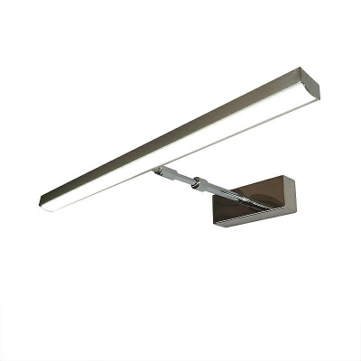15/19/23.5 Inch Rotatable Wall Light with White/Warm Lighting Linear Mirror LED Vanity Light Acrylic Nickle