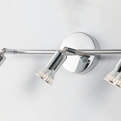 3-Lights Angle Adjustable LED Mirror Light Chrome Stainless Steel Vanity Light for Bathroom