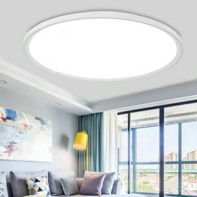 Minimalist Round LED Flush Mount Ceiling Light White Acrylic Flush Light for Bedroom