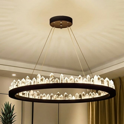 Modern Chandelier Lighting  K9 Crystal 1 Light LED Pendant Lamp for Living Room