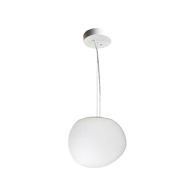 1 Light Pebble Stone Irregular Glass Living Room Hanging Lamp with Adjustable Wire