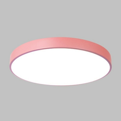 Contemporary Ceiling Light with LED Light 2 Inchs Height Circle Acrylic Shade Flush Mount Ceiling Light for Hallway