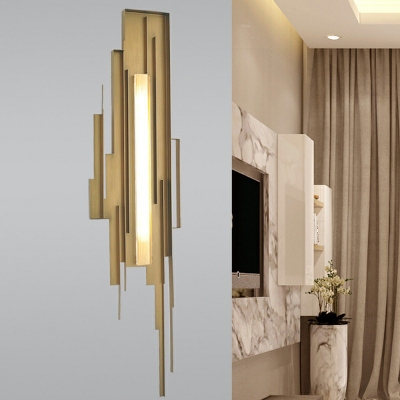 Creative Decoration Wall Sconce 8.5 Inchs Wide Mid-Century LED Metal Sconce Light Fixture in Gold