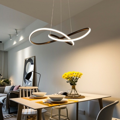 Crossed Acrylic Chandelier Modern Living Room Dining Room Linear LED Suspension Lighting