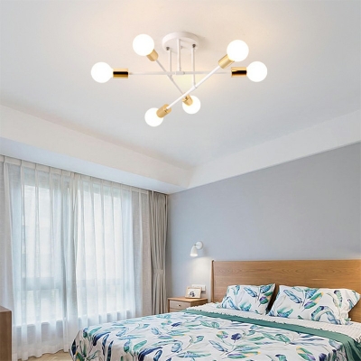 Industrial Style LED Acrylic Shade Magic Bean Ceiling Light Flush-Mount Light Fixture Living Room