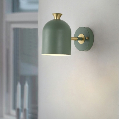 Macaron Style 1 Light Iron Wall Lamp Cylinder Shape Wall Mounted Light for Child Bedroom