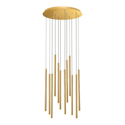 Metal Strip Hanging Light Modernism Pendant Lamp with 98.5 Inchs Height Adjustable Cord for Living Room