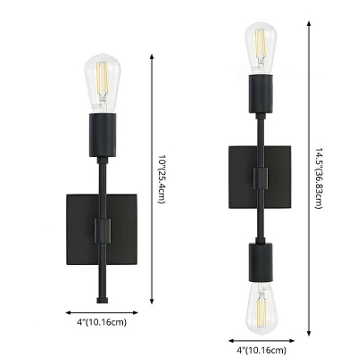 Minimalist Black Wall Sconce 4.5 Inchs Length Wall Mount Lamp for Bedroom
