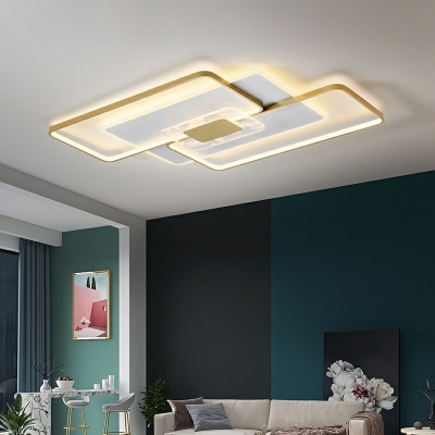 Minimalist LED Close to Ceiling Lighting Fixture Acrylic Flush Mount Lighting for Living Room