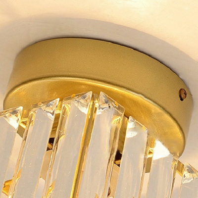 Modern Crystal Semi Flush Mount LED Ceiling Light for Hallway