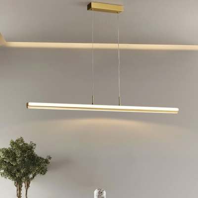 Modern Metal Pendant Light Linear Ceiling Fixture 3.5