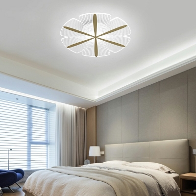 Modern Simple LED Acrylic Ceiling Mounted Light Flower Shaped Flush Mount Lighting for Living Room