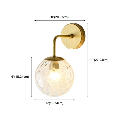 Nordic Style Wrought Iron Elbow Paint bedside Wall Lamp with Glass Lampshade Bedroom Wall Lights