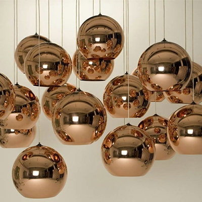 Pendulum Shape Mini Pendant Minimalist Glass 1 Head Art Deco Ceiling Pendant Lamp in Bronze