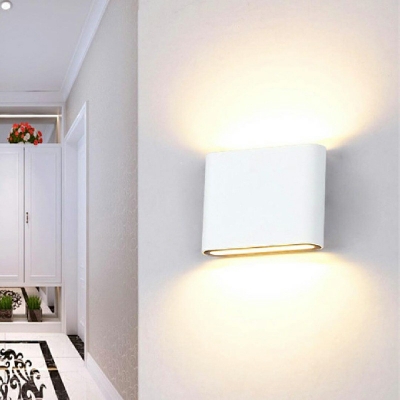 Rectangle Metal Shade Wall Sconce Modern Bedroom LED 3.5 Inchs Height Wall Lamp