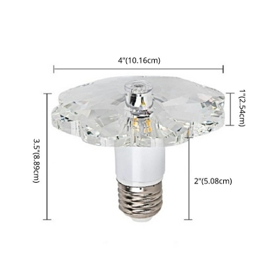 Simplest 1 Head Ceiling Lamp Clear Crystal Flower Flush Mount Ceiling Light for Room