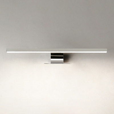 Adjustable Linear Vanity Mirror Light Minimalist Acrylic LED Wall Light in Chrome for Bathroom
