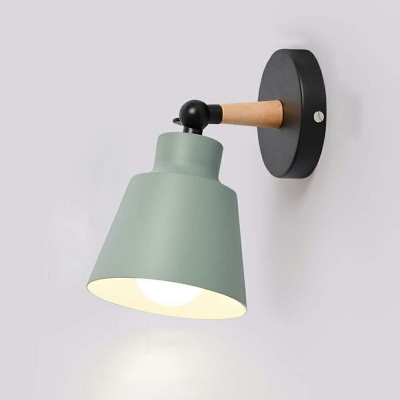 Barrel Shape Wall Lighting Modern 1 Head 5 Inchs Wide Iron Wall Lamp Fixture with Swing Arm