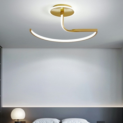 Contemporary Ceiling Light with LED Light Acrylic Shade 7 Inchs Height Flush Mount Ceiling Light for Hallway