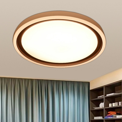 Nordic Style LED Flush Mount in Coffee Acrylic Geometric Shaped Ceiling Lighting for Living Room