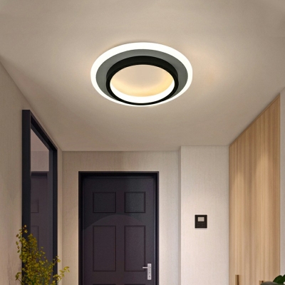 Simplicity Linear Design Semi-Flushmount Light Modern Geometric Arcylic LED Ceiling Light in Natural Light
