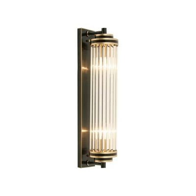 Tubular Living Room Flush Wall Sconce Industrial Glass 5 Inchs Wide Wall Mounted Light