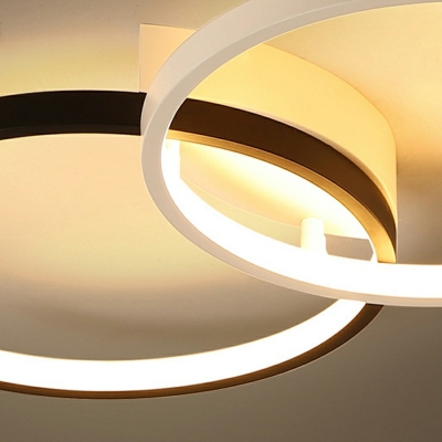 Contemporary Ceiling Light with LED Light Double C Acrylic Shade Flush Mount Ceiling Light for Hallway
