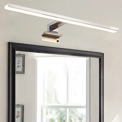 Linear Wall Mount Light with Acrylic Diffuser Nordic Metal Integrated Led Vanity Light for Bathroom