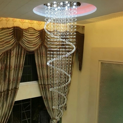 Clear Crystal Teardrop Pendant Lamp Contemporary Hanging Light for Bedroom in 3 Colors Light