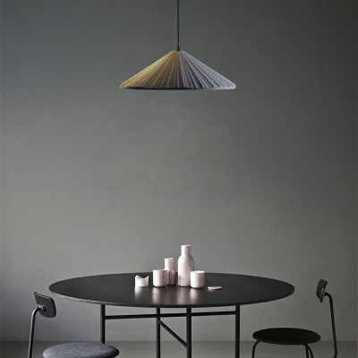 Conical Cement Pendant Lighting Macaron 1 Head Suspension Light for Dining Room Bedroom