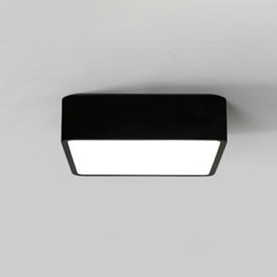 LED Acrylic Black Flush Ceiling Lights Contemporary Rectangular Shaped Office Flush Mount Lighting