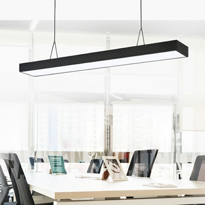 Modern Minimalist Pendant Light Rectangle Shape Acrylic Lampshade Living Room Pendant Light Fixtures